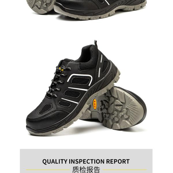 PU Sole Kevlar Mid Sole Anti-stab Steel Toe Work Shoes For Anti-smash Protection