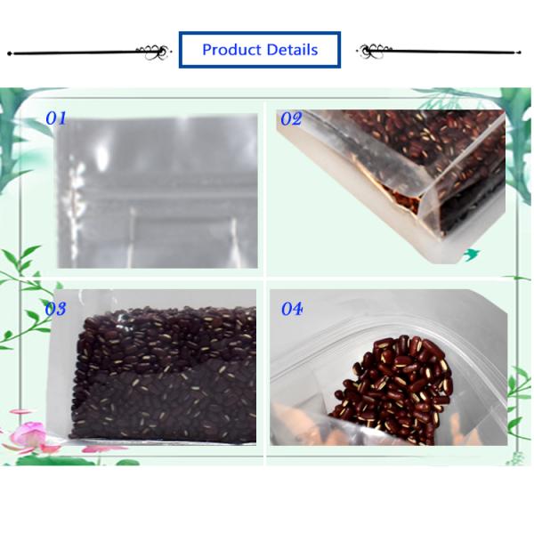 Clear Plastic Zip Lock Square Flat Bottom Gusset Bags