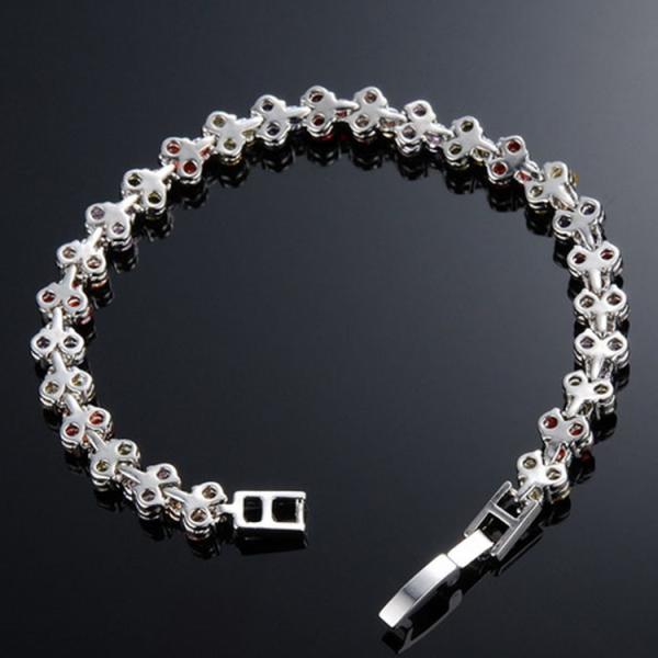 Multicoloured Cubic Zirconia Tennis Bracelet for Women Wedding Jewelry (JDS935COLOR)