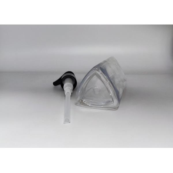 Triangle Clear Plastic PET Bottle 250ml For Cosmetic Packaging