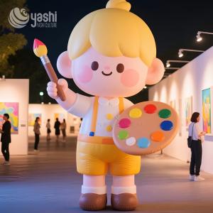 Quality Outdoor Cartoon Balloons Giant Inflatable Cartoon Figures Light Up for sale