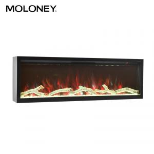 China 1540mm Fire Effect Fully Recessed Electric Fireplace With Colored Flames on sale