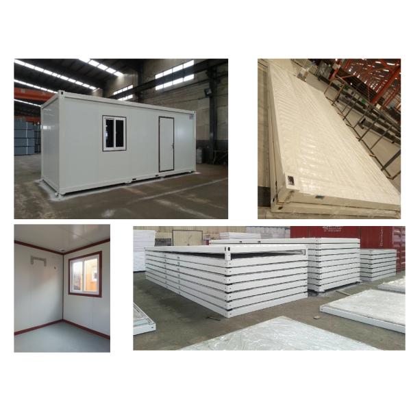 Galvanized Steel Prefabricated Container House with Glass Wool Panels