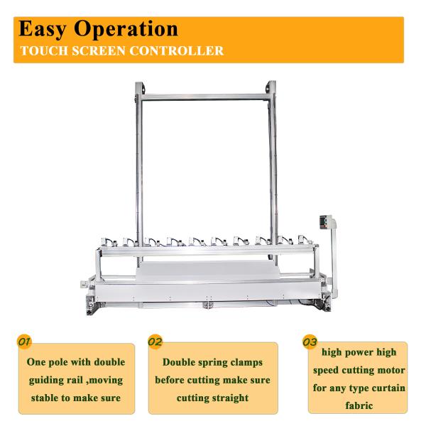 Automatic Curtain Machine 3 - 6KG/Cm2 Fabric Cutting Machine Fabric Height Inspecting