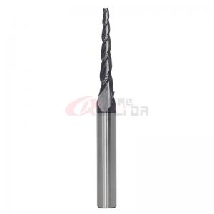 China Carbide OEM Conical End Mill 3 Flutes Cnc Milling Cutter For Steel on sale