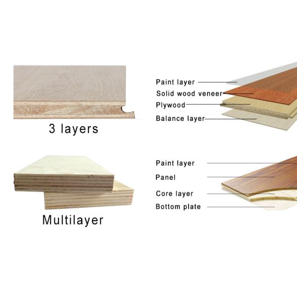 10mm 3-layer Structure Brushed German White Oak Herringbone Engineered Wood Flooring