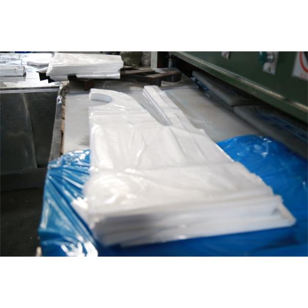 Disposable White Plastic Aprons On Roll Antibacterial For Painting / Coating Industry