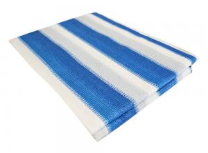 Quality Blue and White Striped Outdoor Shading Net with Iron Grommets for sale