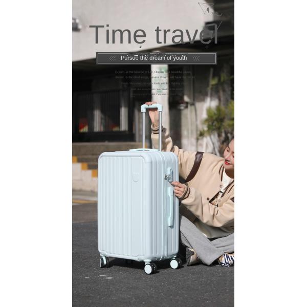 Durable Students' 20-Inch Durable Luggage Case with Mute Universal Wheel and Combination Lock Aluminum Fresh Small Suitcase Set