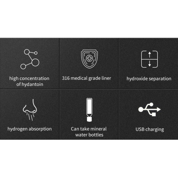 Household Travel Office Portable Alkaline Hydrogen Ionizer Hydrogen Bottle 350ml