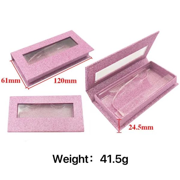 350g Logo Printed Paper Lash Boxes Custom Marble Glitter Eyelash Packaging