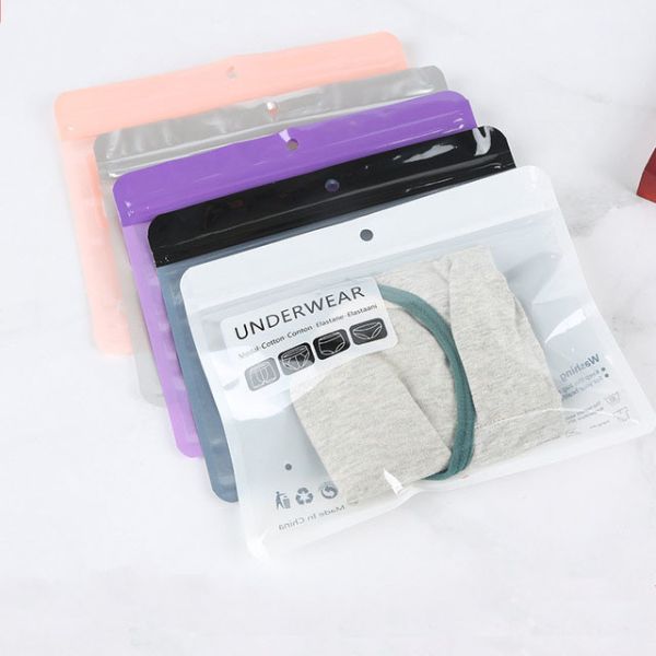 Underwear plastic packaging bag men women general self sealing mylar bag clothing socks zipper package