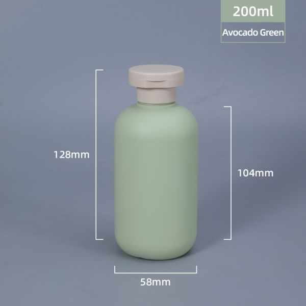 HDPE Material Plastic Cosmetic Shampoo Bottle With Flap Cap Custom Logo