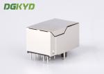 Single Port Shield Tab Up Cat 5 Power Over Ethernet RJ45 Modular Jack With G/Y
