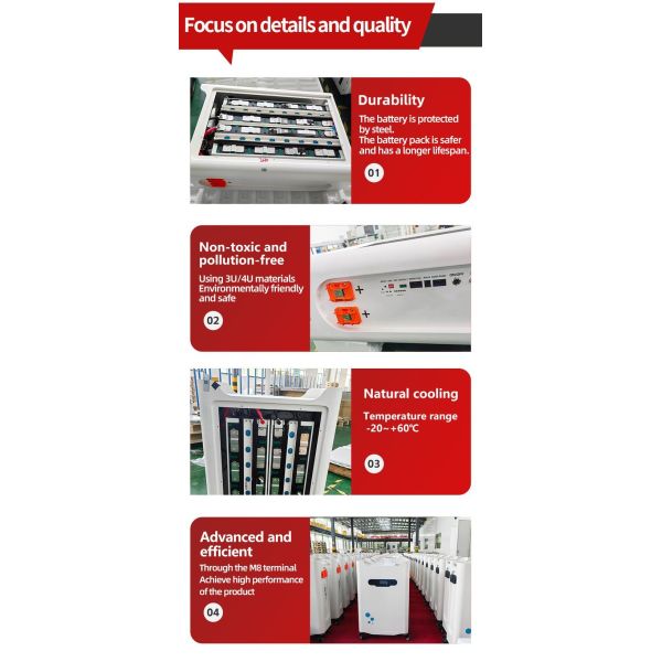 Solar System Battery Pack 10kwh 51.2V 200ah Household Energy Storage Home Use