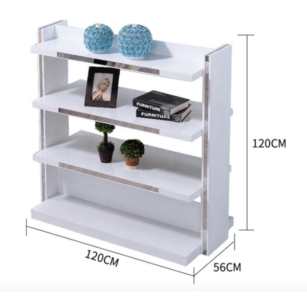 European Style 4 Tier Wooden Shelf / MDF 4 Shelf Storage Unit 1200mm Length
