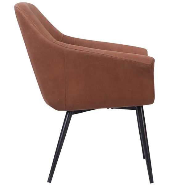 Home Furniture General Synthetic Leather Low Back High PU Leather Dining Chairs for Modern Minimalist Room