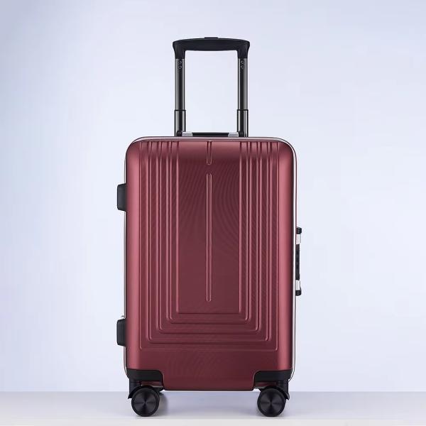 Red Handle Airline Approved 20" Hardside Carry-On Luggage Durable Anti-Theft Fashionable Business Made PC with TSA Lock