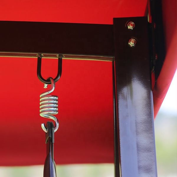 Outdoor Balcony Courtyard Iron Outdoor Rocking Chair with Metal Frame in Photo Color