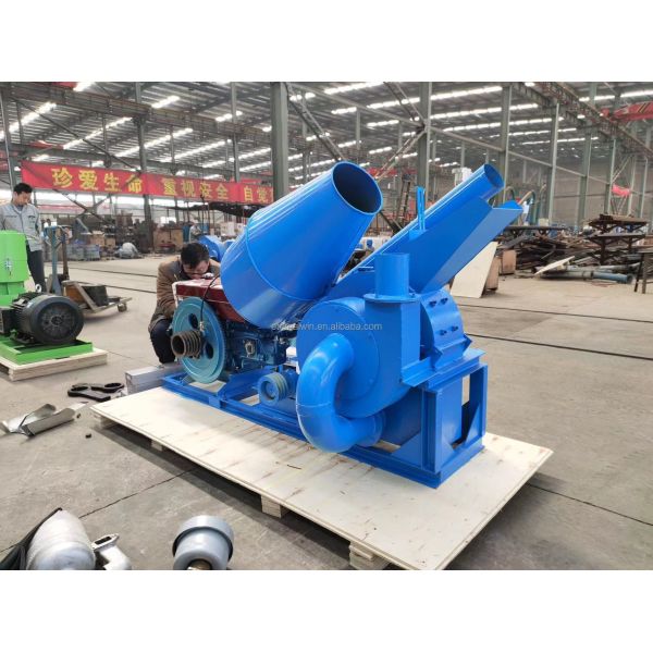 Large Capacity Wood Log Coconut Shredder Chips Biomass Wood Crusher Chipper Machine 1 warranty