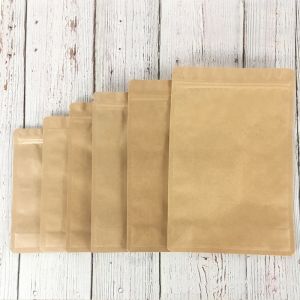 Kraft Paper Flat Bottom 750g Resealable Dog Food Bag