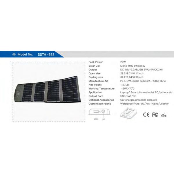 100w 120w 200w 300w Folding Solar Panel Kit Outdoor Carry For IPad Cell Phones