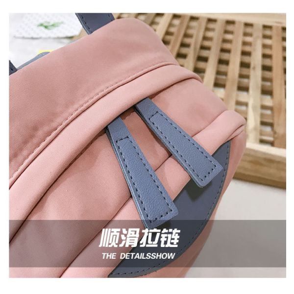 Women Backpack Travel Bag Waterproof Nylon Casual Pink for Teenager Girls