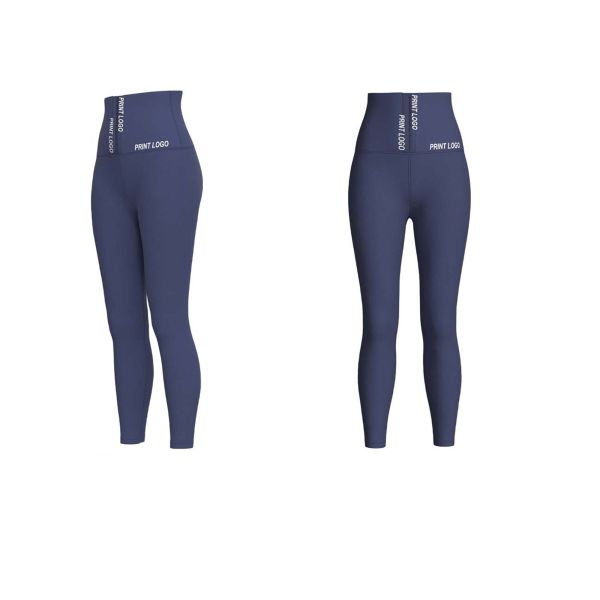 Blue Latex Shapewear Yoga Pants 3XL 99cm Waist Trainer Leggings