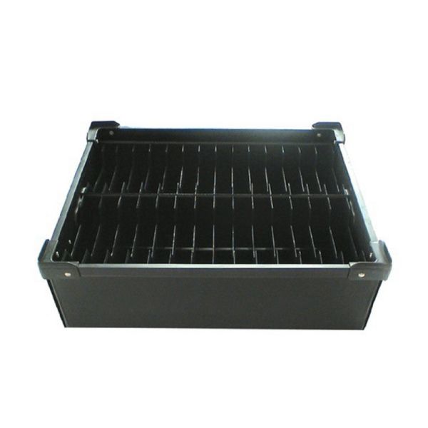 Plastic Turnover Box Partition And Dividers For Electronic Parts Corrugated Hollow Sheet