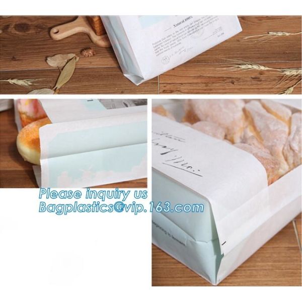 Bread Art Packing Kraft Paper Bag,Food Grade disposable Paper Bag With Logo Print,Beautiful printing Food grade package