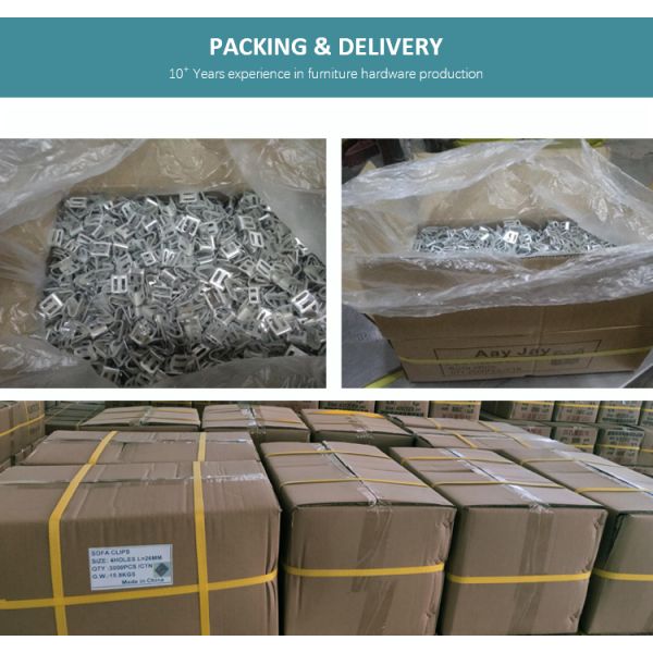 Other Furniture Accessories Half Plastic Covered 4-Holes Spring Clip