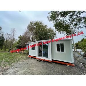 China Extended foldable prefab container homes/40ft folding living container/expandable cabin foldable container house on sale