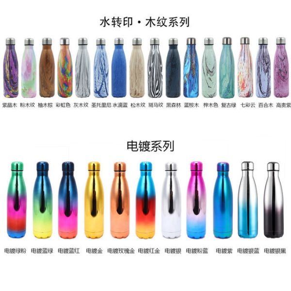 17oz Stainless Steel Water Bottles Vacuum Insulated Water Bottles Double Walled Powder Coated Reusable Metal Sports Water Bottles Keep Drinks Hot And