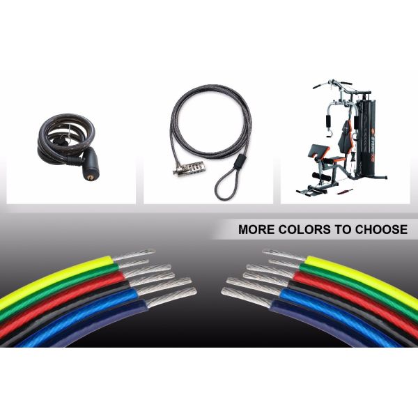 3.2mm 7X7 Plastic Coated Galvanized Steel Wire Rope Vinyl Coated For Clothes Lines