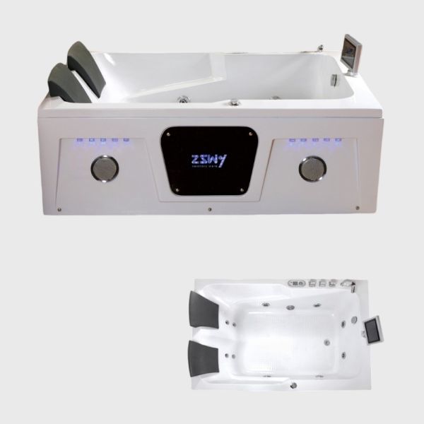 Garden LUCITE Acrylic Resin 72 Inch Freestanding Jetted Tub Hot Spring Soaking Villas