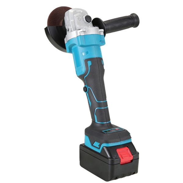 Power Angle Grinder Battery Operated Electric Handheld Grinder for Metal Wood with Grinding Cutting Wheel and Flap Disc