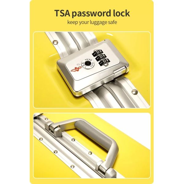 20'' Waterproof Travel Luggage Weight Scale Custom Travelling Hard Trolley Suitcase Handle PC Case