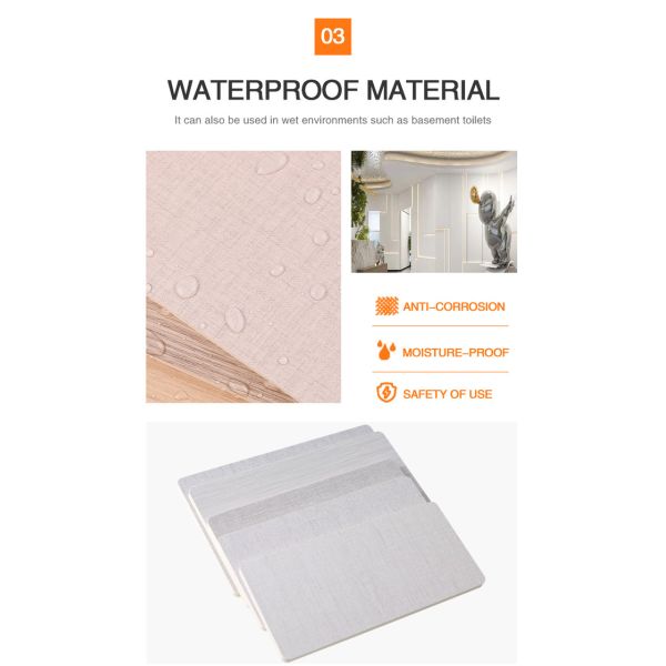 PVC Bamboo Charcoal Wood Veneer Interior Decorative Wood Wall Paneling