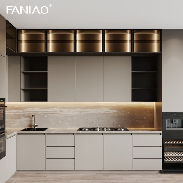 Modern Modular Designs White Shaker Kitchen Storage Furniture White Melamine Cupboard Fashion Wooden Kitchen Cabinets