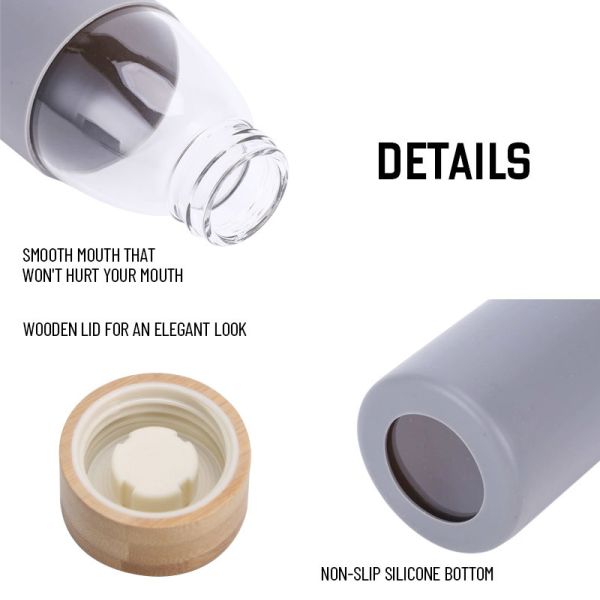 Bulk Wholesale Durable BPA-Free Glass 500ml Water Bottles | Custom Logo | Eco-Friendly | FDA Approved