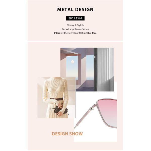 Metal Frame Polarized Ladies Sunglasses Triacetate Lenses Durable