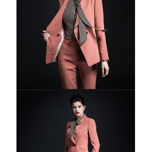 Professional Slim Fit Blazer for Ladies Office Women's Business Suits Two Pieces