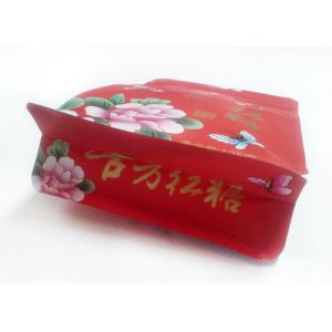 Quality Flat Bottom Plastic Food Packaging Bags , Sugar Plastic Zipper Pouches for sale