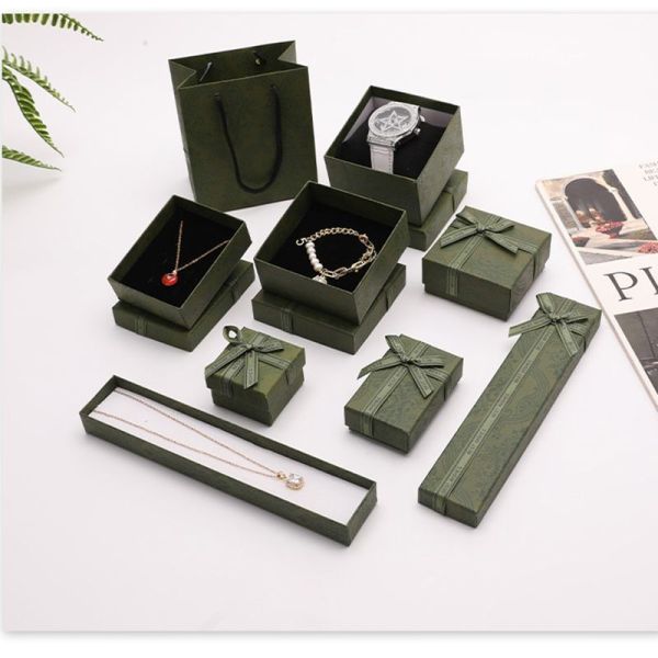 Genuine Square Ring Bracelet Watch Gift Packing Jewelry Jewellery Set Packaging Display Box with EVA Foam Insert