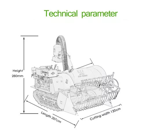 750kg Farm Combine Harvester