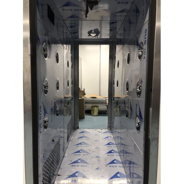 Four Person Automatic Control Stainless Steel Air Shower with HEPA Filter Corrosion Resistance