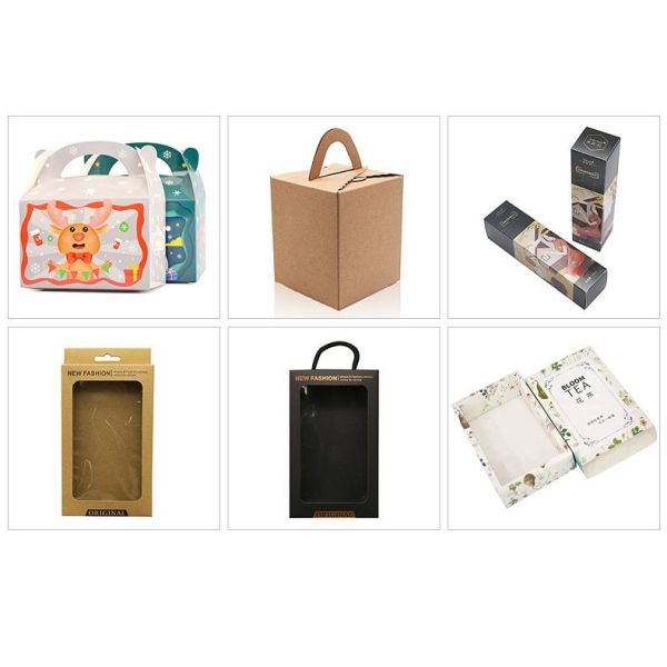 Wholesale Stock Decoration Christmas Festival Gift Box Packaging Package Paper Kraft Fold Packing Boxes for Chocolate Cake Bakery Dessert Food