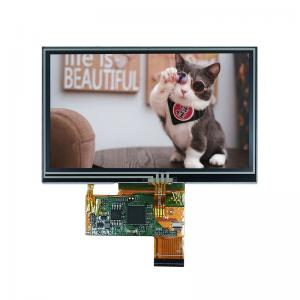 Quality COF Thin HMI Display Module Resistive Touch Tft 4.3 Inch Serial Port Screen 800x480 for sale