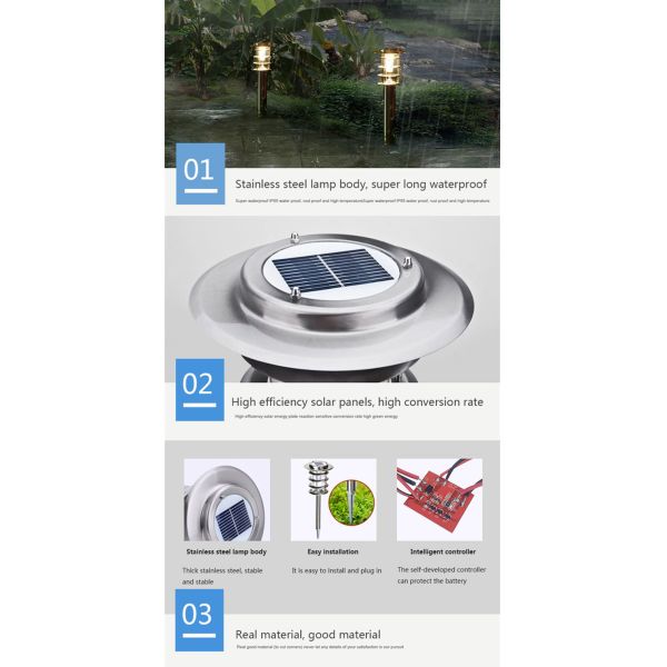Aluminium Outdoor LED Garden Lights With Intelligent Light Control Easy Install