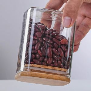 Bamboo Wooden Lid for Airtight Glass Jars Customizable